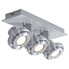 Steinhauer Spot quatro 3 lichts LED 7551 staal Steinhauer Spot quatro 3 lichts LED 7551 staal