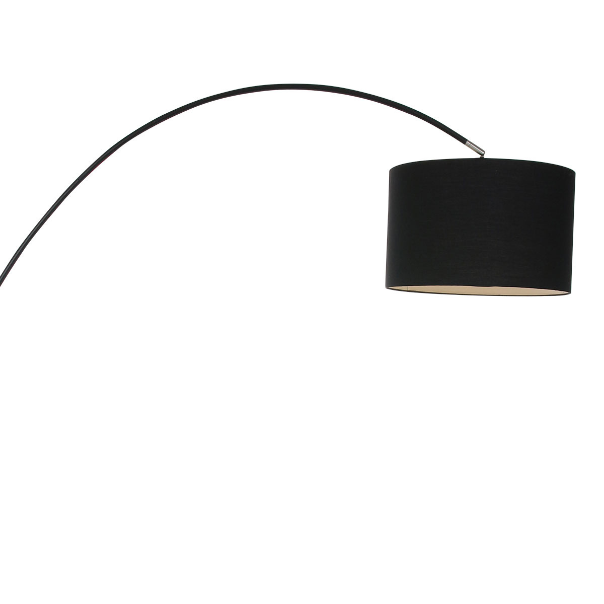 Mexlite Vloerlamp mexlite solva 7976zw zwart kap Mexlite Vloerlamp mexlite solva 7976zw zwart kap