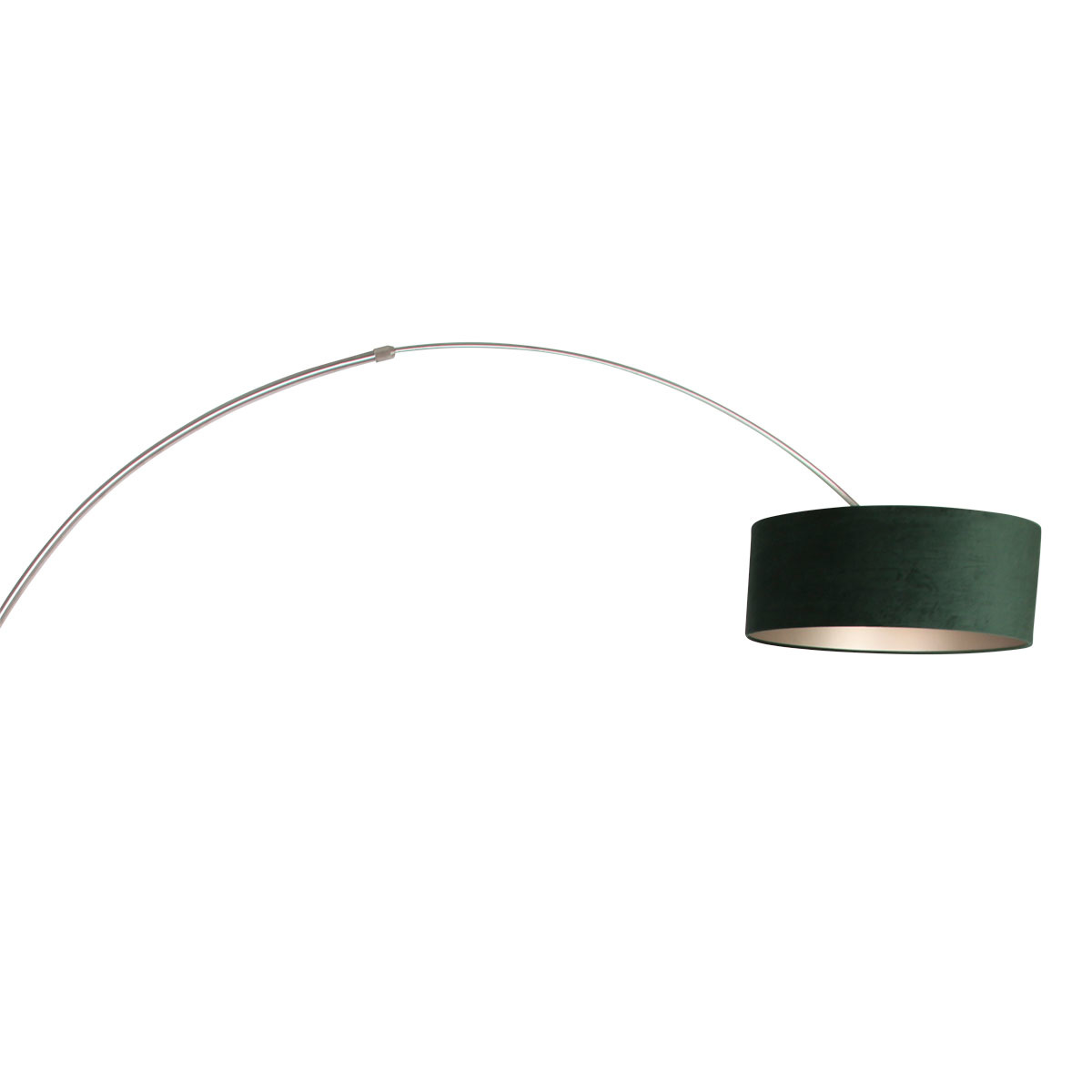Steinhauer Vloerlamp Sparkled light 8124 staal kap groene velours Steinhauer Vloerlamp Sparkled light 8124 staal kap groene velours