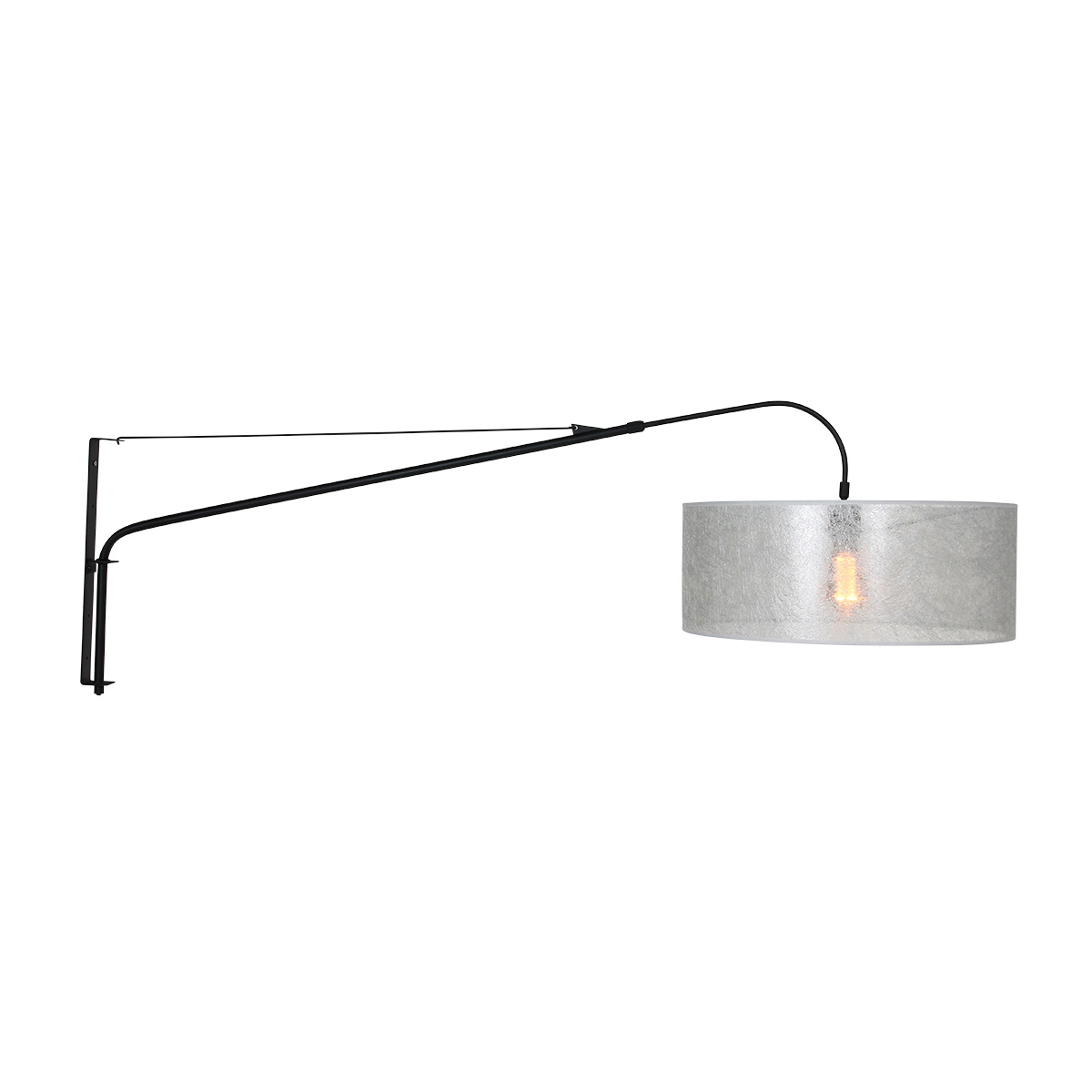 Steinhauer Wandlamp elegant classy 2574 zwart kap zilver zisoflor Steinhauer Wandlamp elegant classy 2574 zwart kap zilver zisoflor