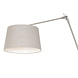 Steinhauer Wandlamp prestige chic 9724 staal kap linnen grijs Steinhauer Wandlamp prestige chic 9724 staal kap linnen grijs