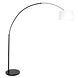 Steinhauer Vloerlamp Sparkled light 9829 zwart kap grof linnen wit Steinhauer Vloerlamp Sparkled light 9829 zwart kap grof linnen wit