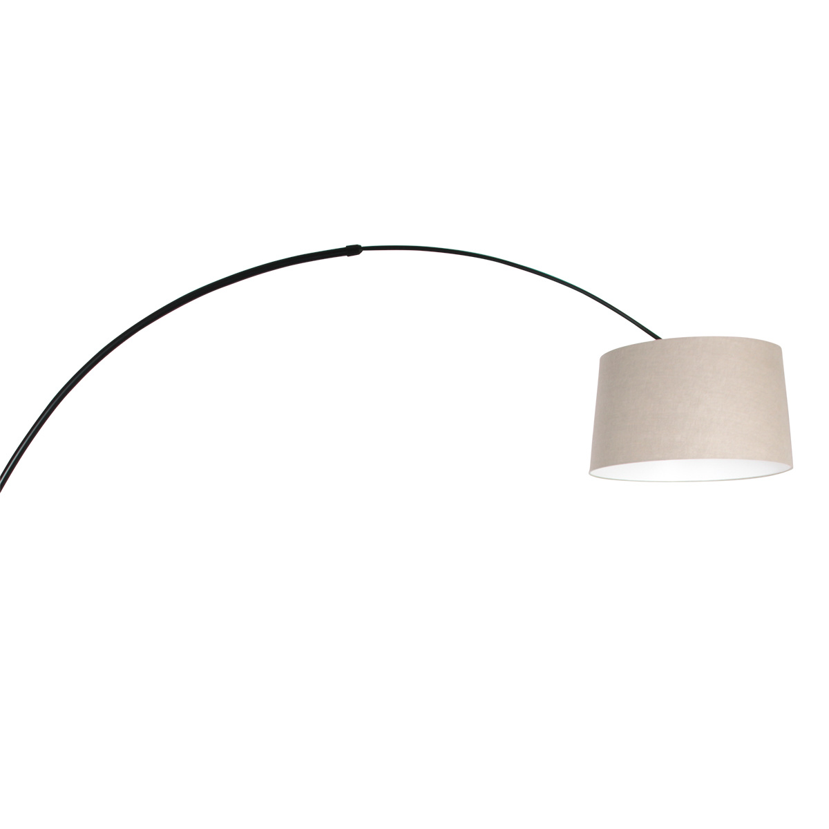 Steinhauer Vloerlamp Sparkled light 9830 zwart kap grof linnen grijs Steinhauer Vloerlamp Sparkled light 9830 zwart kap grof linnen grijs