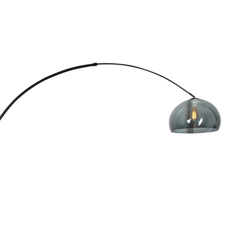Steinhauer Vloerlamp Sparkled light 9878 zwart kunststof grijze kap