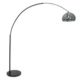 Steinhauer Vloerlamp Sparkled light 9878 zwart kunststof grijze kap Steinhauer Vloerlamp Sparkled light 9878 zwart kunststof grijze kap