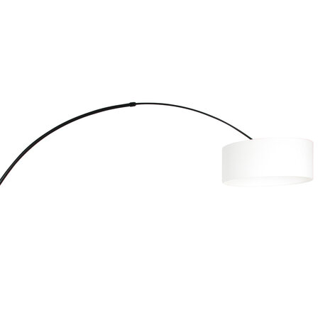 Steinhauer Vloerlamp Sparkled light 9899 zwart kap wit linnen Steinhauer Vloerlamp Sparkled light 9899 zwart kap wit linnen