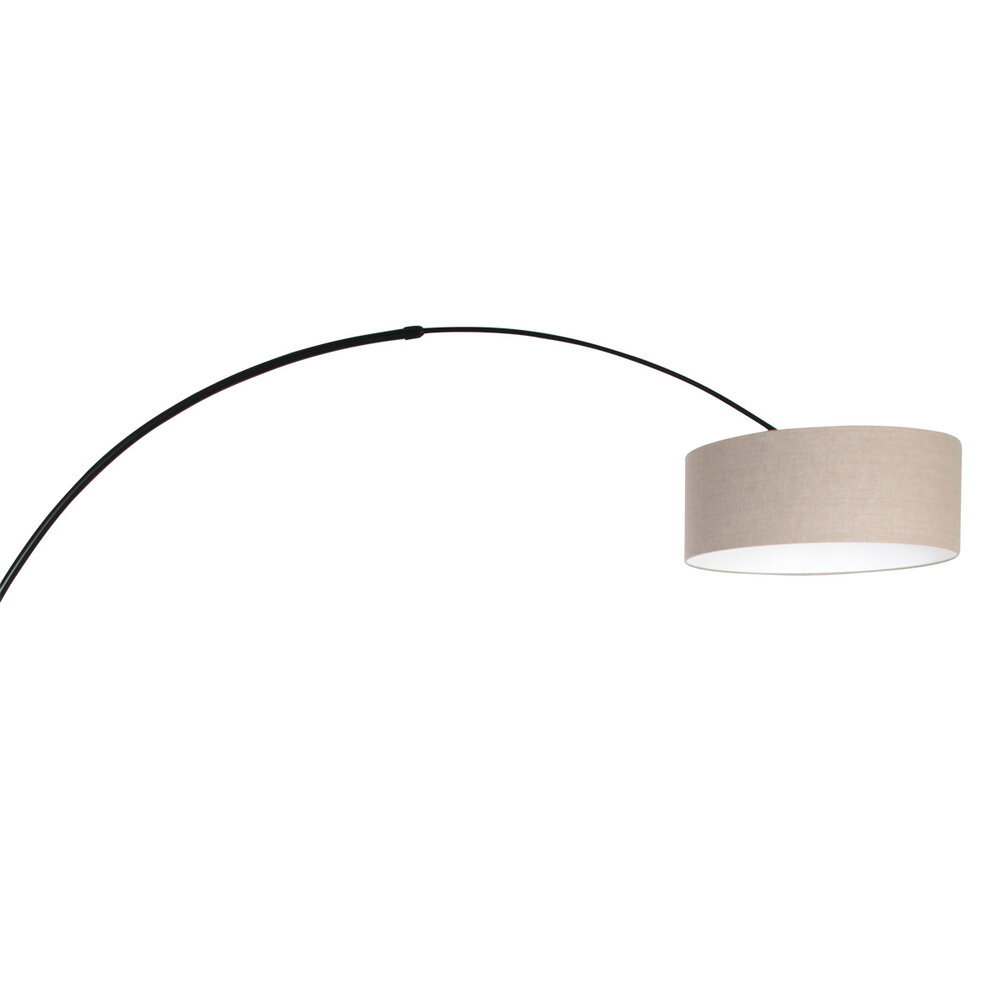 Steinhauer Vloerlamp Sparkled light 9900 zwart kap grijs linnen Steinhauer Vloerlamp Sparkled light 9900 zwart kap grijs linnen