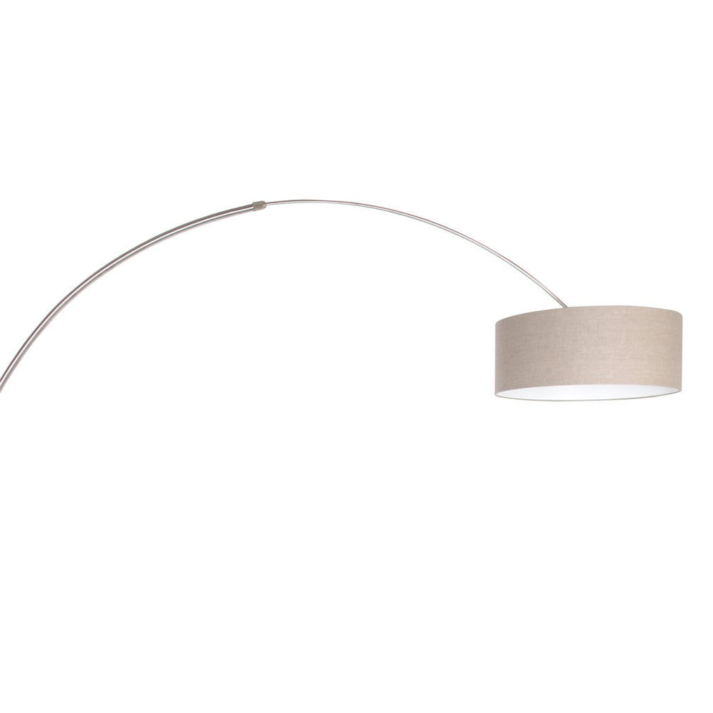 Steinhauer Vloerlamp Sparkled light 9904 staal kap grijs linnen