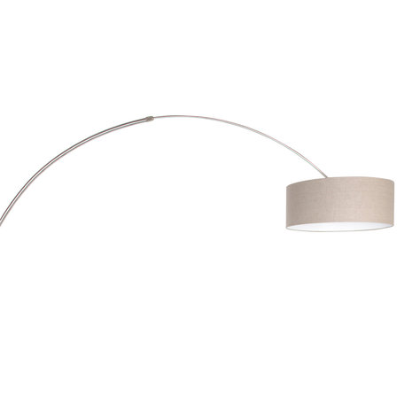 Steinhauer Vloerlamp Sparkled light 9904 staal kap grijs linnen