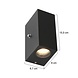 Steinhauer Buitenlamp Logan vierkant incl. LED dag nacht sensor zwart Steinhauer Buitenlamp Logan vierkant incl. LED dag nacht sensor zwart