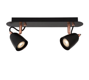 Lucide RIDE-LED - Plafondspot - LED Dimb. - GU10 - 2x5W 3000K - Koper Lucide RIDE-LED - Plafondspot - LED Dimb. - GU10 - 2x5W 3000K - Koper