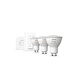 Philips HUE starterskit 3 LED lampen GU10 White and Color Ambiance met bridge en switch Philips HUE starterskit 3 LED lampen GU10 White and Color Ambiance met bridge en switch