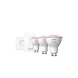 Philips HUE starterskit 3 LED lampen GU10 White and Color Ambiance met bridge en switch Philips HUE starterskit 3 LED lampen GU10 White and Color Ambiance met bridge en switch