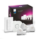 Philips HUE starterskit 3 LED lampen GU10 White and Color Ambiance met bridge en switch Philips HUE starterskit 3 LED lampen GU10 White and Color Ambiance met bridge en switch