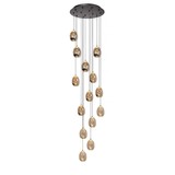 Highlight Hanglamp Golden Egg 14 lichts Vide Ø 50 cm amber-zwart Highlight Hanglamp Golden Egg 14 lichts Vide Ø 50 cm amber-zwart