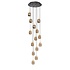 Hanglamp Golden Egg 14 lichts Vide Ø 50 cm amber-zwart Hanglamp Golden Egg 14 lichts Vide Ø 50 cm amber-zwart