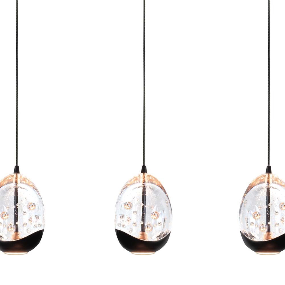 Highlight Hanglamp Clear Egg 5 lichts L 108 cm helder-zwart Highlight Hanglamp Clear Egg 5 lichts L 108 cm helder-zwart