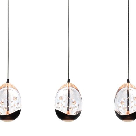 Highlight Hanglamp Clear Egg 5 lichts L 108 cm helder-zwart Highlight Hanglamp Clear Egg 5 lichts L 108 cm helder-zwart