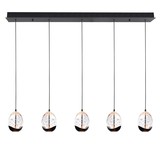 Highlight Hanglamp Clear Egg 5 lichts L 108 cm helder-zwart Highlight Hanglamp Clear Egg 5 lichts L 108 cm helder-zwart