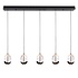 Hanglamp Clear Egg 5 lichts L 108 cm helder-zwart Hanglamp Clear Egg 5 lichts L 108 cm helder-zwart