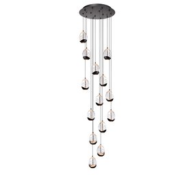 Highlight Hanglamp Clear Egg 14 lichts Vide Ø 50 cm helder-zwart Highlight Hanglamp Clear Egg 14 lichts Vide Ø 50 cm helder-zwart