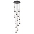 Hanglamp Clear Egg 14 lichts Vide Ø 50 cm helder-zwart Hanglamp Clear Egg 14 lichts Vide Ø 50 cm helder-zwart