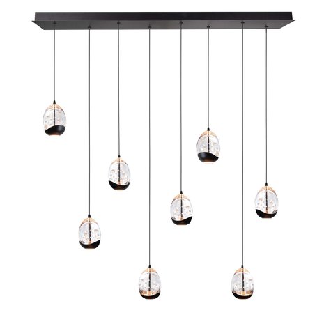 Highlight Hanglamp Clear Egg 8 lichts L 115 x B 18 cm helder-zwart Highlight Hanglamp Clear Egg 8 lichts L 115 x B 18 cm helder-zwart
