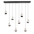 Hanglamp Clear Egg 8 lichts L 115 x B 18 cm helder-zwart Hanglamp Clear Egg 8 lichts L 115 x B 18 cm helder-zwart