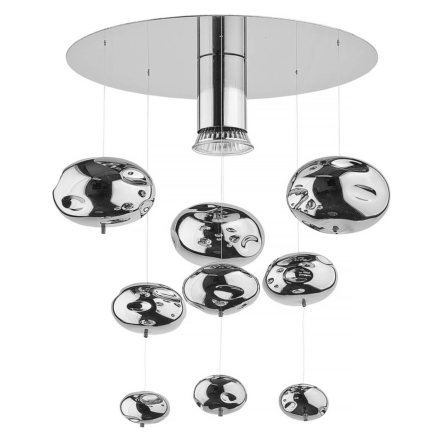 Nowodvorski Plafondlamp Salva 1 lichts H 25 cm B 25 cm chroom Nowodvorski Plafondlamp Salva 1 lichts H 25 cm B 25 cm chroom
