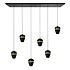 Hanglamp Kobe -2e kans- 6 lichts L 116 cm zwart