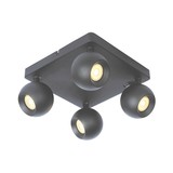 Lucide FAVORI - Plafondspot - 4xGU10 - Zwart Lucide FAVORI - Plafondspot - 4xGU10 - Zwart