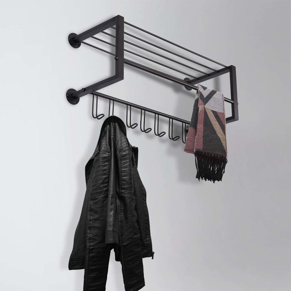 Ylumen Kapstok Small-Black B 70 cm H 37 cm zwart Ylumen Kapstok Small-Black B 70 cm H 37 cm zwart