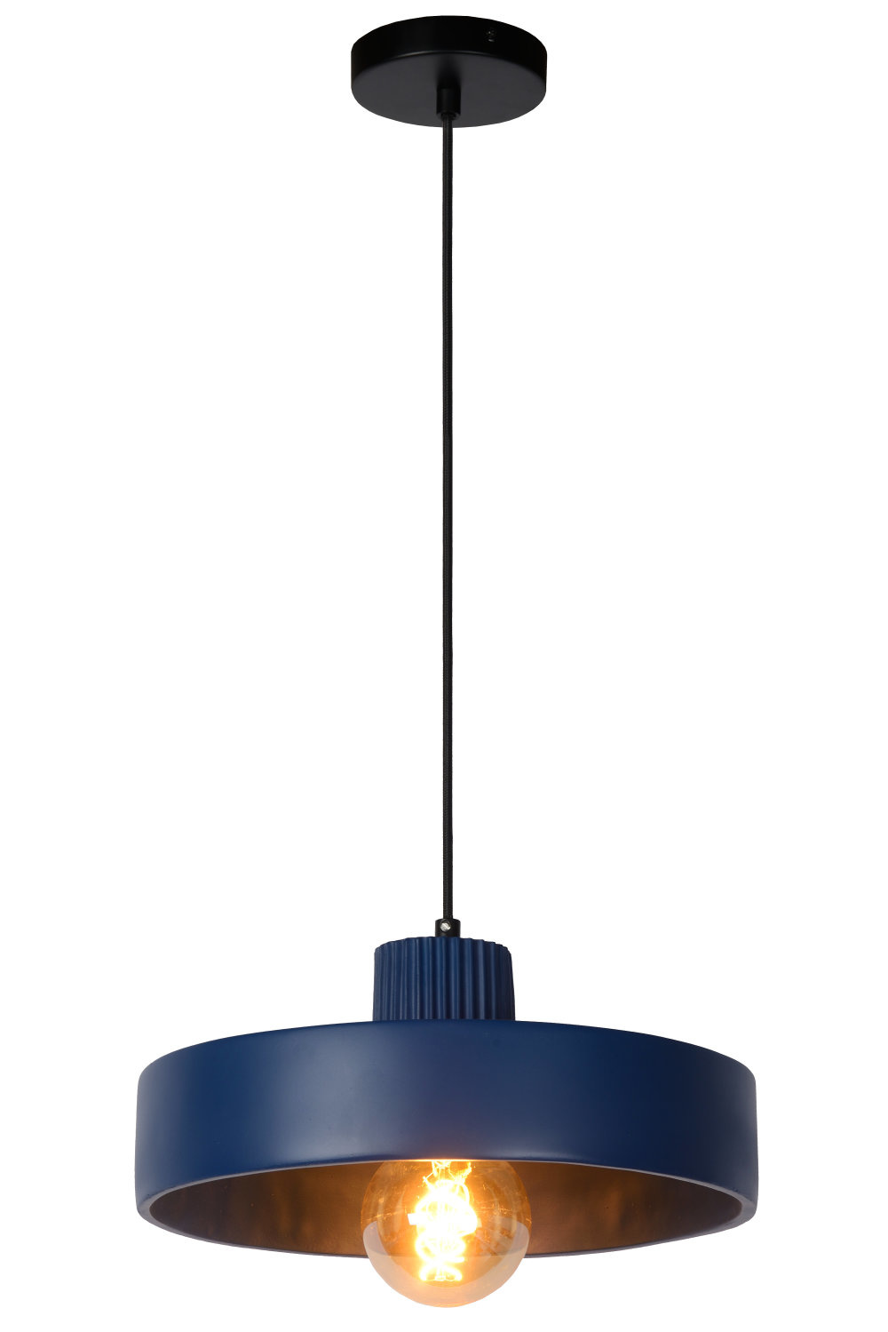 Lucide OPHELIA - Hanglamp - Ø 35 cm - 1xE27 - Blauw Lucide OPHELIA - Hanglamp - Ø 35 cm - 1xE27 - Blauw
