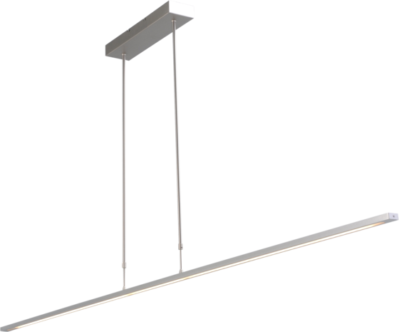 Masterlight Hanglamp Real 2 LED 160 cm mat chroom Masterlight Hanglamp Real 2 LED 160 cm mat chroom