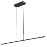 Masterlight Hanglamp Real 2 LED 130 cm zwart nikkel Masterlight Hanglamp Real 2 LED 130 cm zwart nikkel
