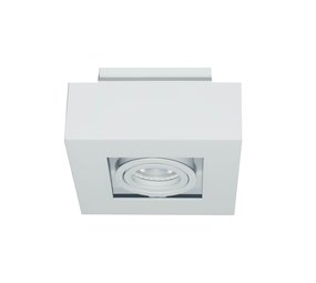 Artdelight Spot Bosco 1 lichts 14 x 14 cm wit Artdelight Spot Bosco 1 lichts 14 x 14 cm wit