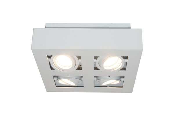 Artdelight Spot Bosco 4 lichts L 25 cm B 25 cm wit