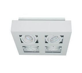 Artdelight Spot Bosco 4 lichts L 25 cm B 25 cm wit