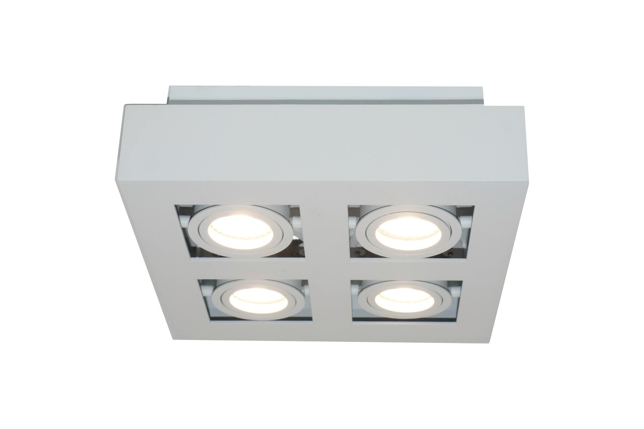 Artdelight Spot Bosco 4 lichts L 25 cm B 25 cm wit