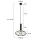 Mexlite Hanglamp mexlite aureole 3071zw zwart Mexlite Hanglamp mexlite aureole 3071zw zwart