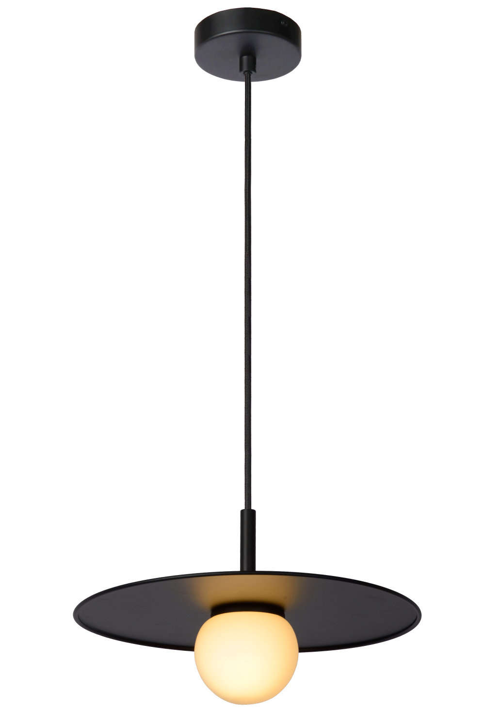 Lucide TOPHER - Hanglamp - Ø 30 cm - 1xG9 - Zwart