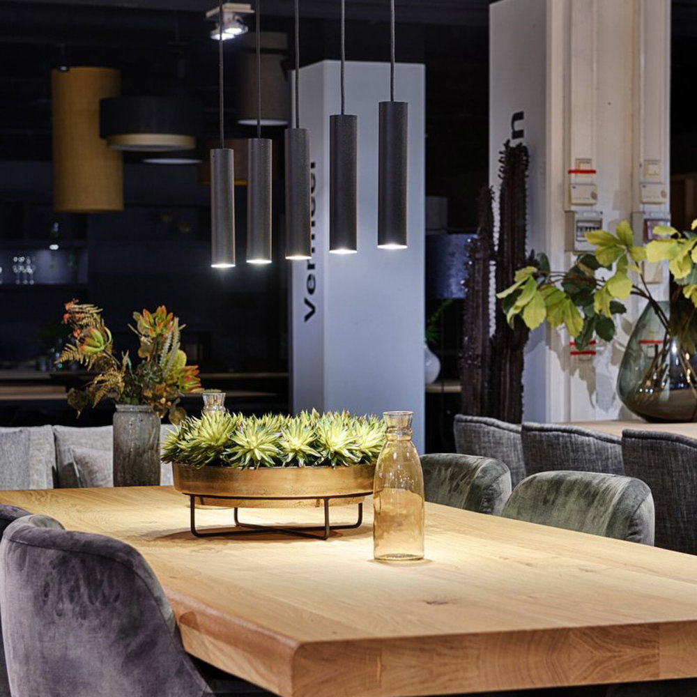 Ztahl Hanglamp Salerno 5 lichts L 120 cm zwart Ztahl Hanglamp Salerno 5 lichts L 120 cm zwart