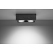 Sollux Plafondlamp Quatro 2 lichts beton Sollux Plafondlamp Quatro 2 lichts beton