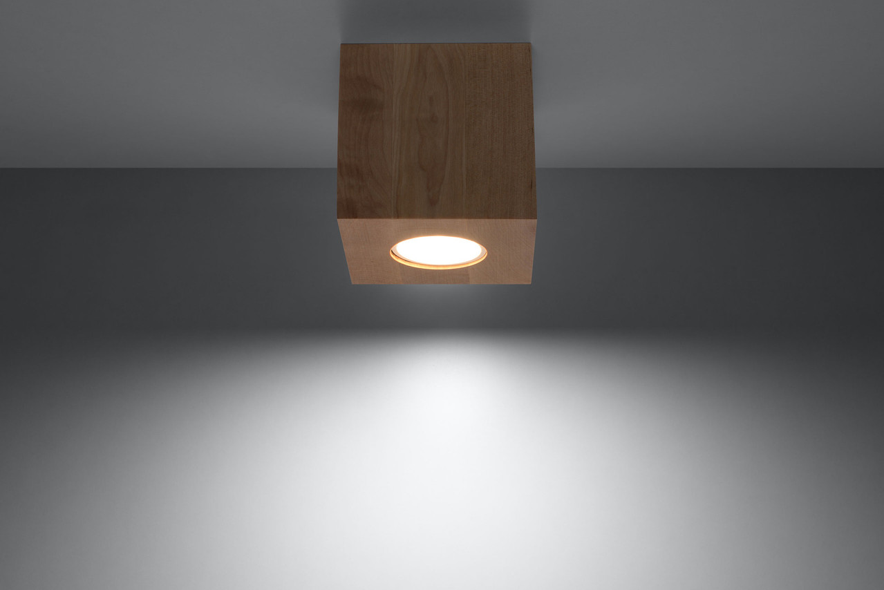 Sollux Plafondlamp Quad hout Sollux Plafondlamp Quad hout