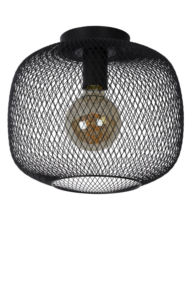 Lucide MESH - Plafonnière - Ø 30 cm - 1xE27 - Zwart Lucide MESH - Plafonnière - Ø 30 cm - 1xE27 - Zwart