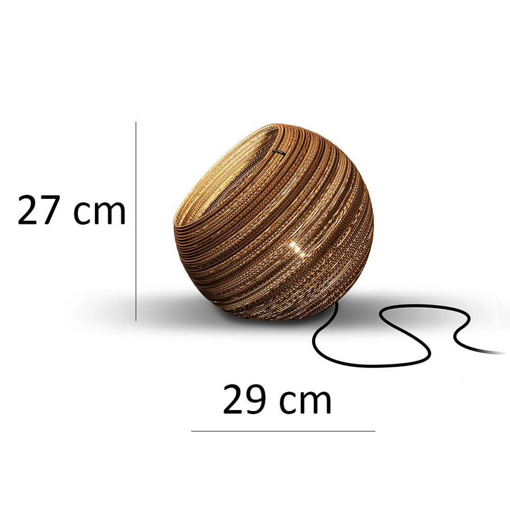 Think Paper Tafellamp Globe 290  Ø 29 cm bruin Think Paper Tafellamp Globe 290  Ø 29 cm bruin