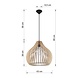 Sollux Hanglamp Aprilla Ø 43 cm hout Sollux Hanglamp Aprilla Ø 43 cm hout