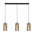 Hanglamp Cestino 3 lichts L 100 cm zwart - goud Hanglamp Cestino 3 lichts L 100 cm zwart - goud
