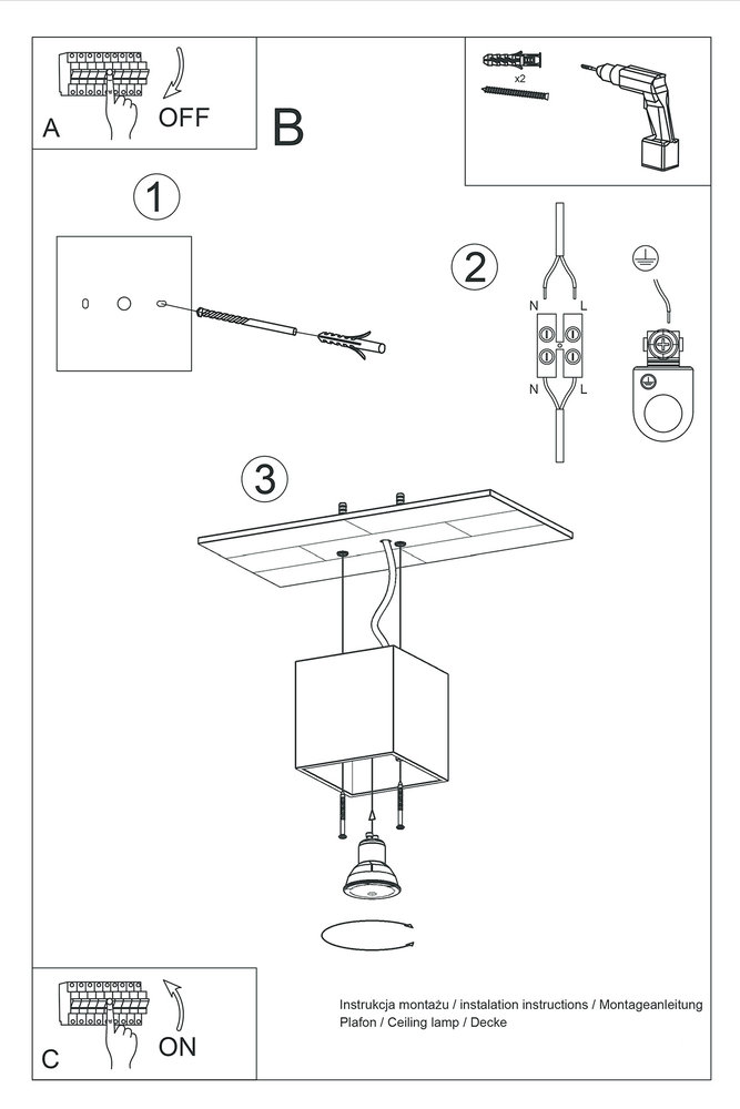 Sollux Plafondlamp Quad wit Sollux Plafondlamp Quad wit