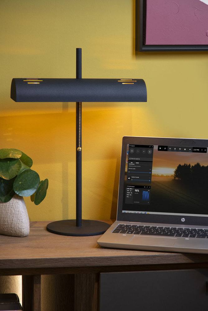 Lucide GLENDALE - Tafellamp - 2xE27 - Zwart Lucide GLENDALE - Tafellamp - 2xE27 - Zwart